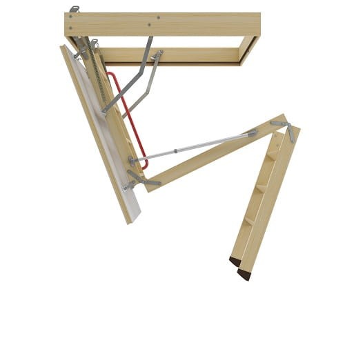 Mechanizm odciążający FAKRO LXM 4 do schodów strychowych 4 segmentowych z drabinką drewnią