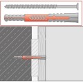 Zestaw kołków FAKRO LXF-C do montażu schodów strychowych - strop betonowy