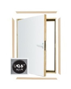 Drzwiczki kolankowe strychowe Fakro DWT 60x60 + Listwy wykończeniowe U=0,6 